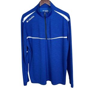 Columbia Golf Omni-Wick Scorecard Blue and White Quarter Zip Pullover Size L